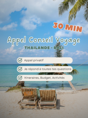 Appel Conseil Thaïlande ou Bali 30min