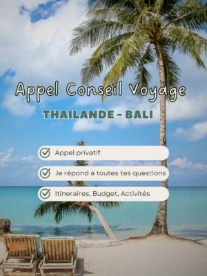 Appel Conseil Thaïlande ou Bali