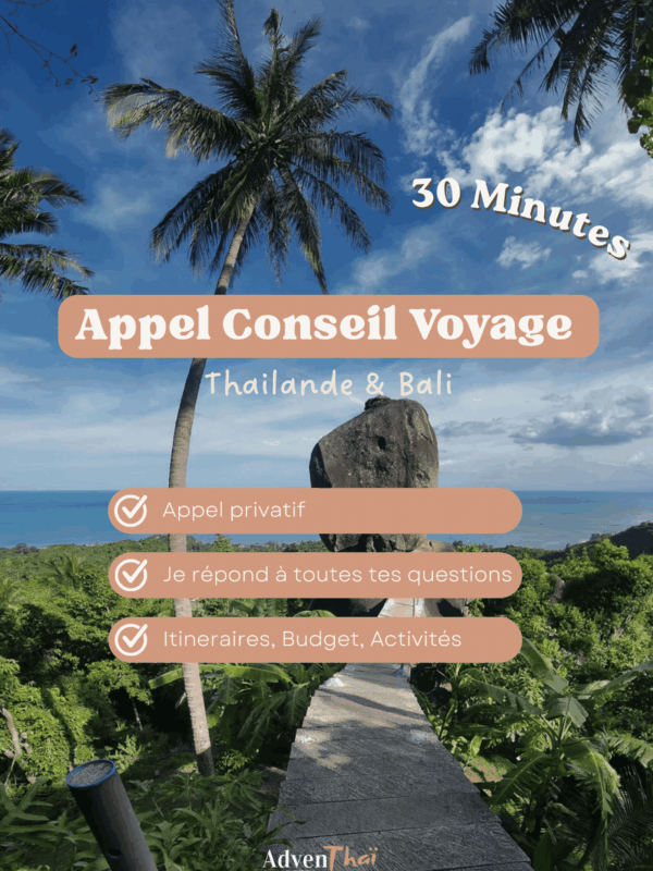 Appel Conseil Thaïlande ou Bali 30min